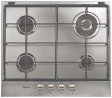 WHIRLPOOL KP 472/IX KT 8090/NE BEÉPÍTHETŐ SÜTŐ KERÁMI FŐZŐLP FŐZŐLP: érintőszenzoros vezérlés maradékhő kijelzés szegély nélküli
