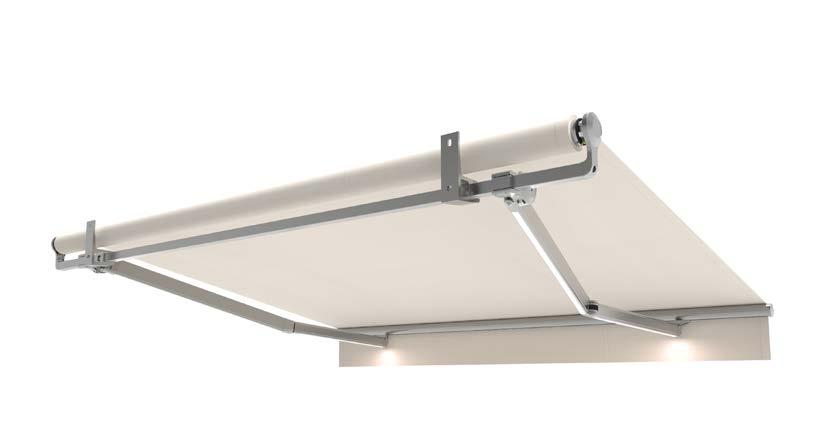 AMIT A HELLA ÉPÍT, AZ TART GARANCIÁVAL LED VILÁGÍTÁS A LED napellenző világítás opcionálisan kapható az AREIA 7040, a VIVA 7040 és a CLEO 7040 napellenzőkhöz.