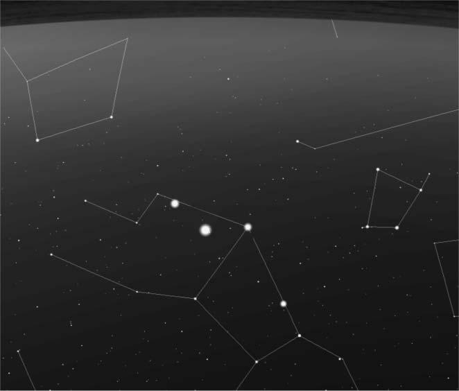 212 Meteor csillagászati évkönyv 2015 Dátum Idôpont Esemény 12.29. 1:53 a Marstól 12 48 -cel északra látható a 82 Virginis (5,0 magnitúdós) 12.29. 3:12 a Merkúr legnagyobb keleti kitérésben (19,7 -os elongáció, 0,6 magnitúdós, 6,8 átmérô, 60% fázis, Nyilas csillagkép) 12.