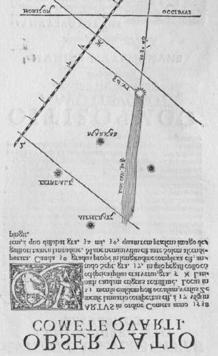 Az üstökösök megismerésének mérföldkövei 249 5. ábra. Üstökösmegfigyelés illusztrációja Apianus (1540) Cosmographica Caesareum címû könyvébõl. ságuk meghatározása által lehetne bebizonyítani.