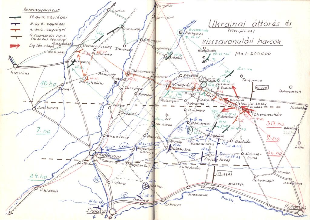 A FRONT ÁTTÖRÉSE Július 23. Így mi csak 03 órakor tudunk elindulni. Az eső még mindig esik, de már nem úgy, mint bontás közben.