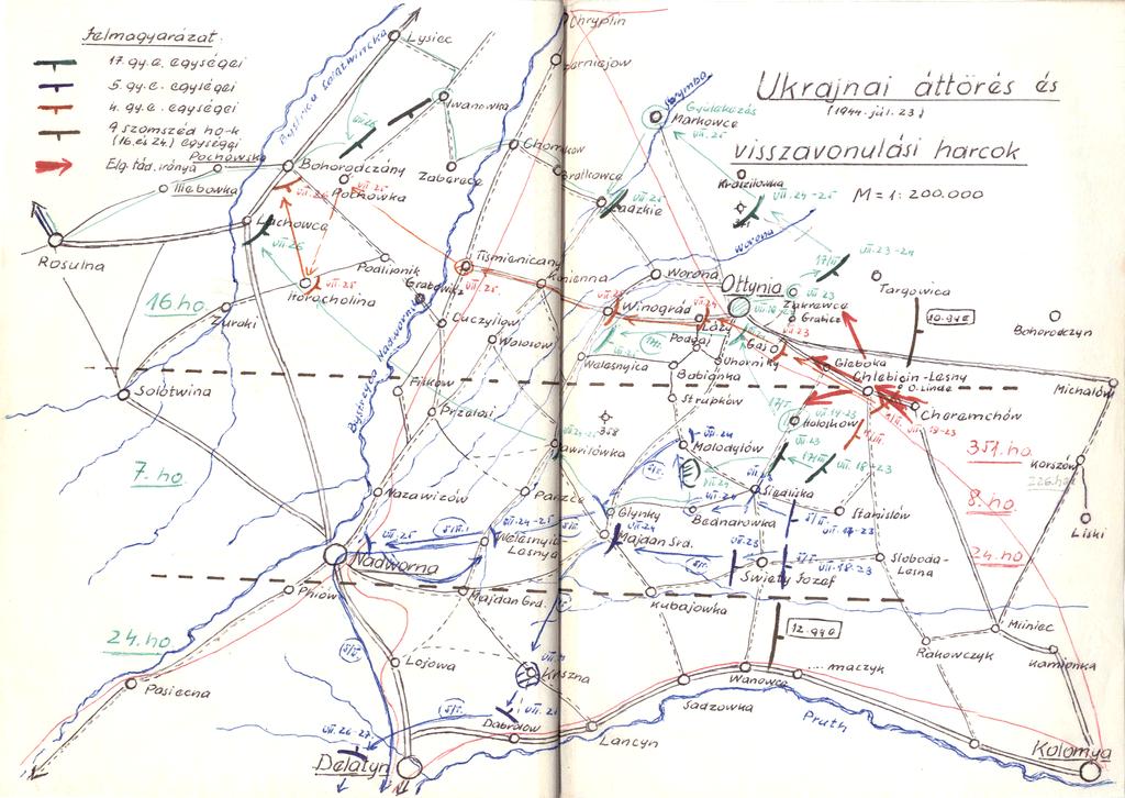 A FRONT ÁTTÖRÉSE Július 23. Így mi csak 03 órakor tudunk elindulni. Az eső még mindig esik, de már nem úgy, mint bontás közben.