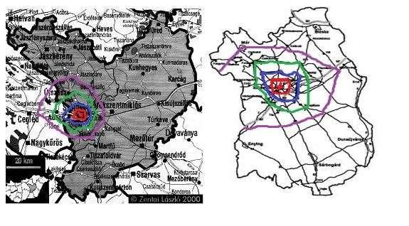 A hazai útviszonyok hatása a vonulási időre Hazai települések elérhetősége 25 perc -> csökkentés 20 percre Jó