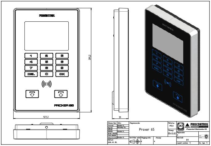 Bekötés PROXER TERMINÁLOK SORKAPOCS SZÁMOZÁSA, ÉS ÉRTELMEZÉSE Sorkapocs számozása PROXER TERMINAL PROXER8 PROXER30 PROXER40 PROXER50 LF/HF/FF-W4 LF/HF/FF-E4-BL-WiFi LF/HF/FF-E4 LF/HF/FF-E4-BL-WiFi 1