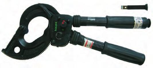 INFO k 200115, 200119, 200179: Kétkezes kábelvágó acélvasalású kábelekhez Kettős tűcsapágyazású excenterrel 14 mm Különösen könnyű működtetés a csökkentett csukló súrlódás következtében Erősen