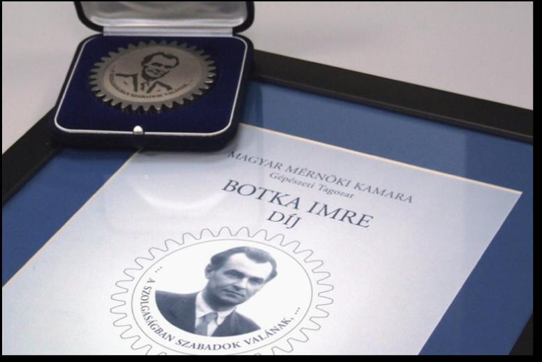 A Botka Imre-díj Botka Imre a XX.
