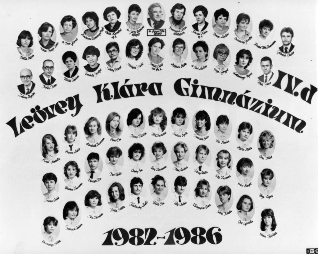 121 1985/86. tanév, IV. D Diákok soronként: 1.