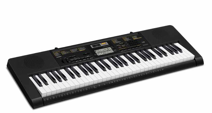 Szintetizátorok_Standard CTK-2400 Zenei világutazóknak A hangok világának változatossága fedezhető fel a 400 hangszín CTK-2400 négyszázféle dinamikus hangszínével és 150 Új mintavételezés funkció