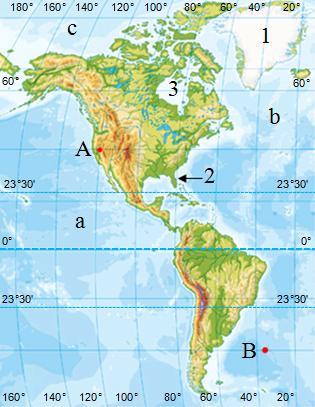 V Tétel (20 pont) Figyeld meg a mellékelt térképet. Ird a versenylapra a következő kérdésekre adott helyes választ: a. az a, b és c betűkkel jelölt óceánok nevét; b.