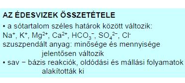 A víz környezetkémiai tulajdonságai Nagy felületi feszültség (72 mn/m, 20 C): felületi jelenségek, kapilláris hatás,