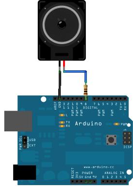 174 Fizikai számítástechnika: elektronikai alapok és Arduino programozás 7.6.1. ábra: Hangszóró bekötése Szükségünk van a pitches.