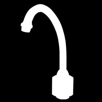Swan 1010E infravezérlésű mosdócsaptelep kevert vízre, 230V/9 V-os hálózati