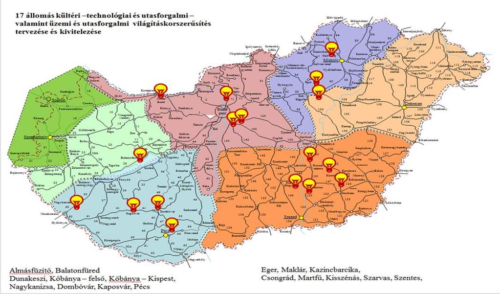 Térvilágítás korszerűsítés program Projektcél Szolgáltatási színvonal emelése,