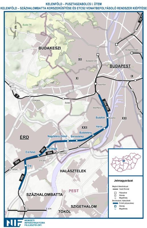 Kelenföld Pusztaszabolcs vasútvonal átépítése 2 ütemben a NIF Zrt.