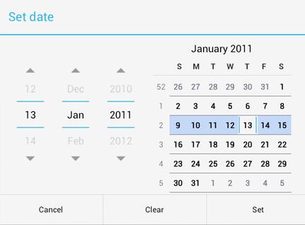 Pickers Lényegében funkció specifikus Dialog: DatePicker TimePicker