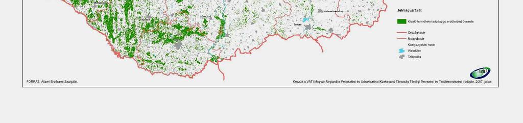 jellemzői Területe: 1,17 millió ha (a meglévő