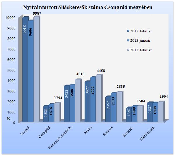 Áramlási információk 2013. február hónapban, a megyében a regisztrációba bekerülők száma 3 238 fő volt, mely alig több mint kétharmada az előző havi beáramló létszámnak. A 2012.