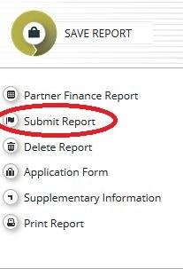 ábra: Mentett jelentés ellenőrzése Miután leellenőrizte a partnerszintű előrehaladási jelentést, azt a»jelentés benyújtása/submit Report«gombra kattintva nyújthatja be, amely ugyanazon a helyen