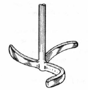 (50 cp) Mérearányo: d/d:0,9-0,98; w/d:0,055-0,; h/d:0,0-0,06; h/d:0,7-; H/d=, Impeller everő: Nagyon jó haásfoú. (n=60-80 /min) Főleg szuszpenzió észíéséhez használjá.