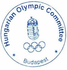 Bizottság Főtitkári bélyegzője: (3) A Magyar Olimpiai Bizottság címeres