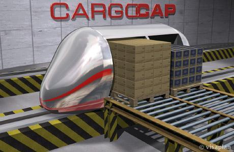 A CargoCap rendszer lényege, hogy 1600 mm átmérőjű, földalatti csővezeték hálózatban, egyedi hajtású számítógépes vezérlésű, zéró emissziójú kapszulákban szállítják a rakodólapos egységrakományokat.
