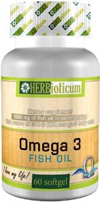 Herbioticum Omega 3 Halolaj kapszula 1000mg halolajat tartalmazó étrend-kiegészítő lágyzselatin kapszula.