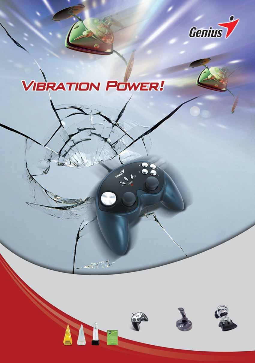 MaxFire G-12 U Vibration gamepad vibrációs hatás beépített Dual motorral, ergonómikus és pehelykönnyű nyolc irányú D-pad, a két analóg kar, 12 programozható gomb négy ergonómikus trigger gomb G.