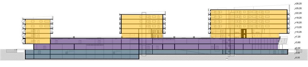 1.3. BEÉPÍTÉSI TERV A telepítési tanulmányterv részeként a beépítési terv a RAS Design Kft. által készített építészeti koncepció alapján, és a 314/2012. (XI.8.) Kormány rendelet 7. melléklet 2.