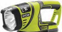 ONE+ AKKUMULÁTOROS GÉPEK #RyobiToolsEurope RFL180M 18 V lámpa Forgatható fej a kiváló megvilágításért Multifunkciós kialakítás, egyenes talprész a még nagyobb stabilitásért Könnyű és tartós,