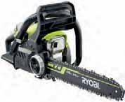 #RyobiToolsEurope RCS2340 Erőteljes 2300 W motor 40 cm Oregon lánc és láncvezető 16 m/s láncsebesség kiváló vágási teljesítményt biztosít még vastag fában is Gyors mechanikus láncfék rendszer