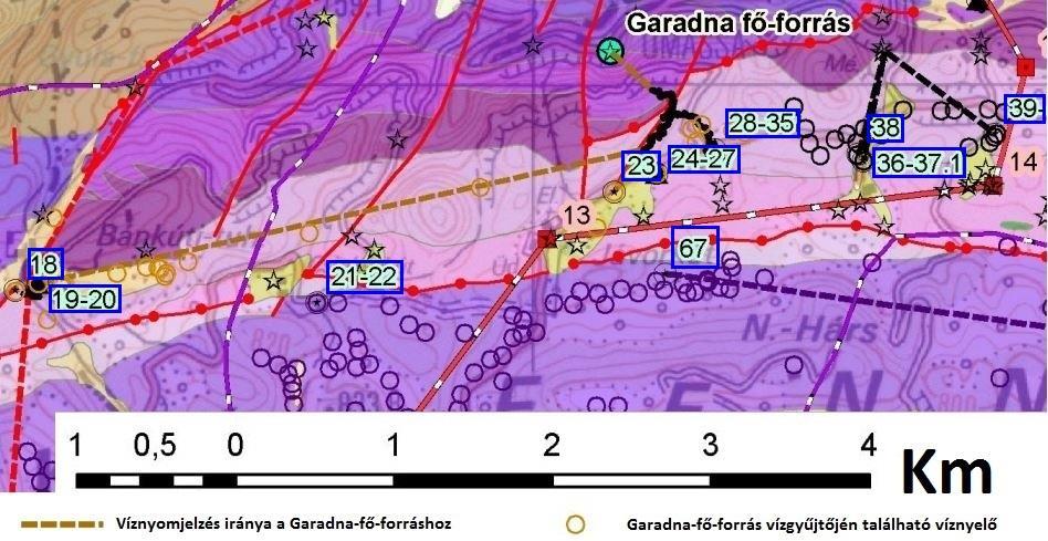 A Garadna-patakot tápláló források vizét nagyrészt a Nagyfennsík keleti részén található víznyelők biztosítják.