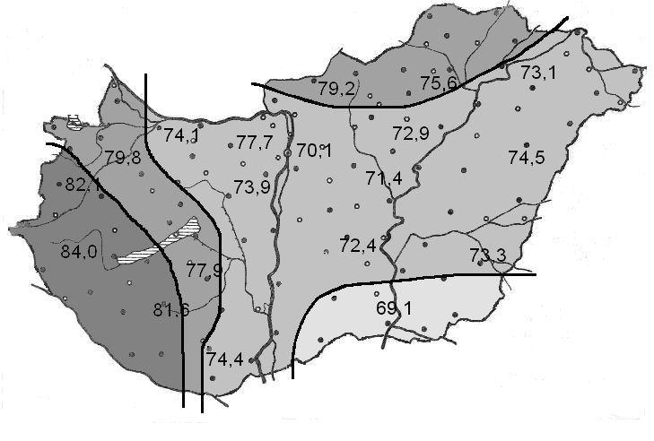 ÉGHAJLATI KÖRZETEK, ÉGHAJLATI POTENCIÁL ---------------------------------------------------------------------------------------------------------------------------------------- középső részének