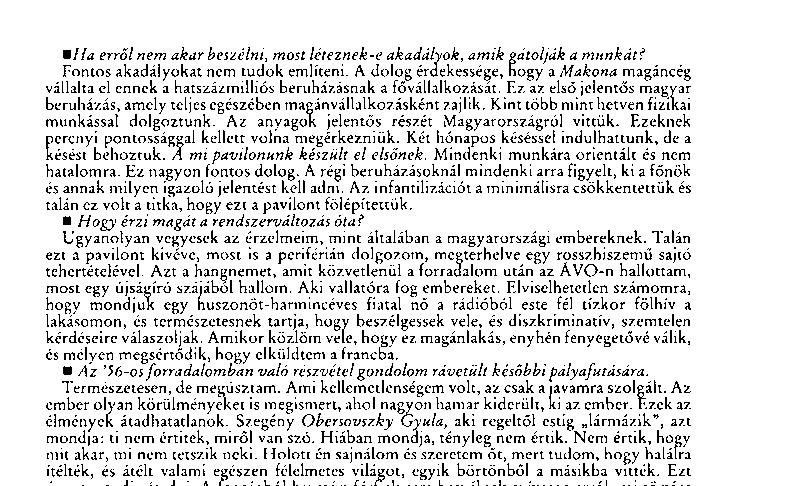 Kint több mint hetven fizikai munkással dolgoztunk. Az anyagok jelentős részét Magyarországról vittük. Ezeknek percnyi pontossággal kellett volna megérkezniük.