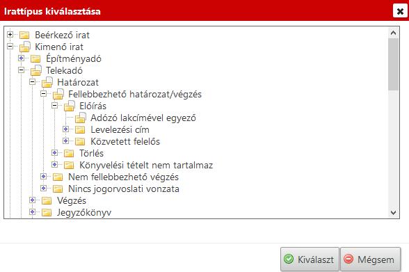 adónemeket változtatni, mert a tartalomban elhelyezett mezők azt követően nem fognak megfelelően működni.