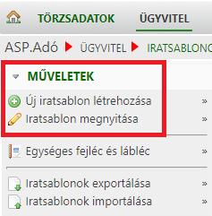 információt szolgáltat az elérhető iratsablonok mennyiségéről, bal széle pedig néhány, a következőkben felsorolásra kerülő funkciógombot tartalmaz. 1.3.