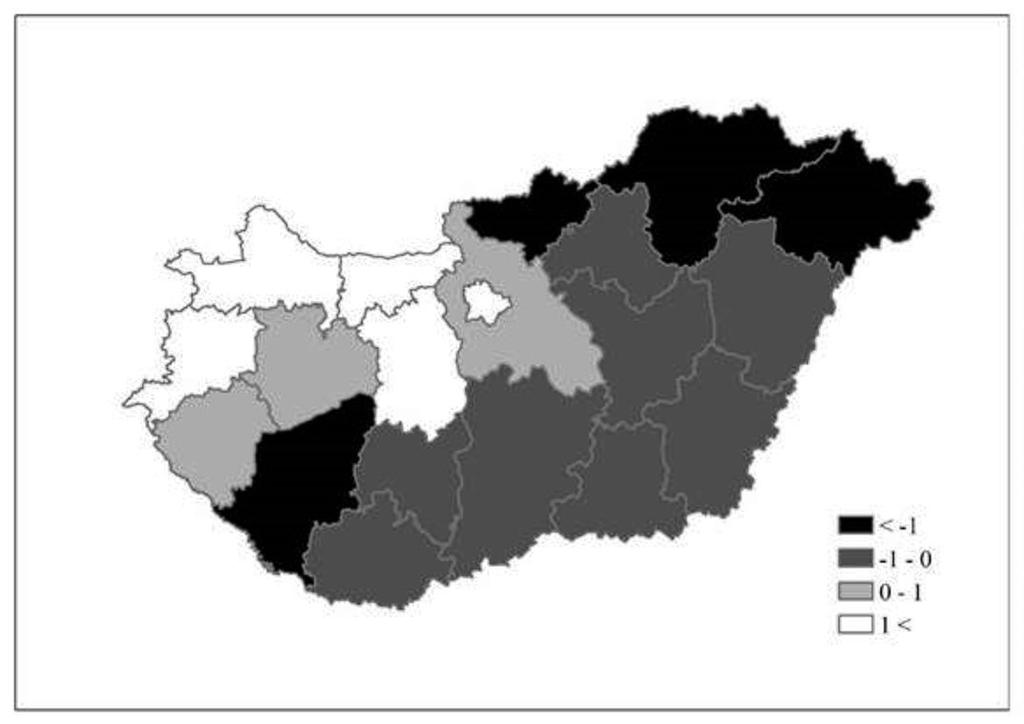 kérdeztük le. A matematikai statisztikai számításhoz, továbbá a térképek, ábrák és táblázatok elkészítéséhez SPSS 24 és ArcMap 10.3 programot használtunk.