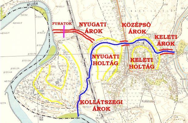 PADÁNYI JÓZSEF - NÉGYESI LAJOS: Zrínyi Miklós tevékenysége a Muraköz katonai védelmének megerősítésében Az első terepbejárás során a nyugati holtág északnyugati partfalában felfigyeltünk egy
