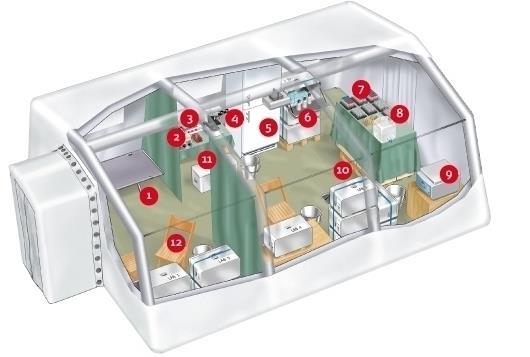 SÁFÁR BRIGITTA: Deployment of standardized emergency response units in large scale emergencies Figure 4. Field hospital laboratory tent (created by Finnish Red Cross) www.redcross.