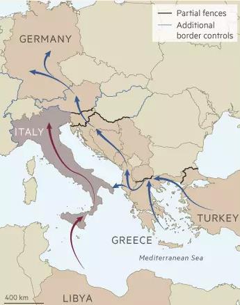BAKOS TAMÁS: A mozgásakadályozó tevékenység hatása az illegális migráció útvonalainak változásaira 1. ábra Közép-mediterrán útvonal 5 2. ábra Kelet-mediterrán útvonal 6 3.