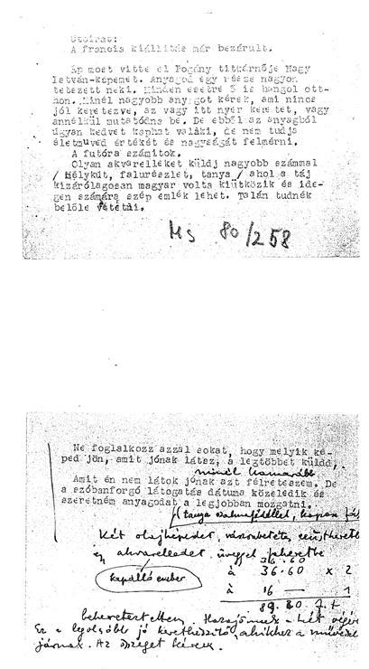 11. Gerlőtei Jenő egyik gépelt levele Senyei Oláh Istvánhoz, 1948 Forrás: Gerlőtei Jenő és Senyei Oláh István