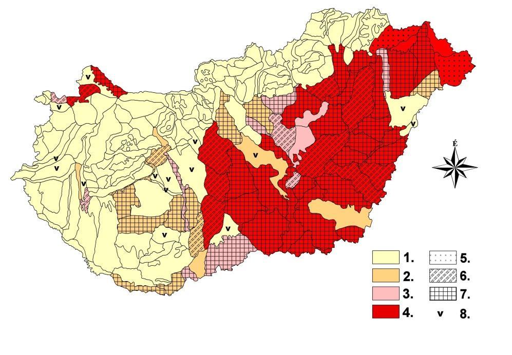 ÁRVÍZ- ÉS BELVÍZVESZÉLY Az árvízveszély és belvíz mértéke Magyarország kistájaiban.