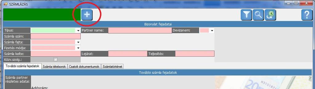FIGYELEM! Amennyiben olyan tételt kívánunk kiszámlázni, amelynek az adatai még nincsenek benne a rendszerben azaz nem egy pozícióhoz (küldeményhez) kötődik, akkor erre is van mód.