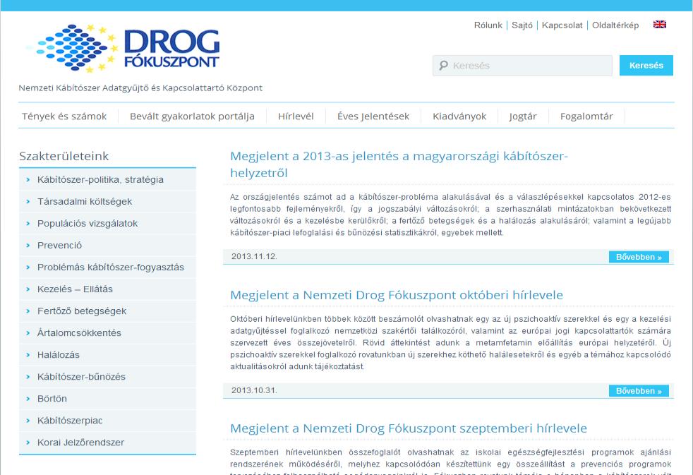Weboldal www.drogfokuszpont.