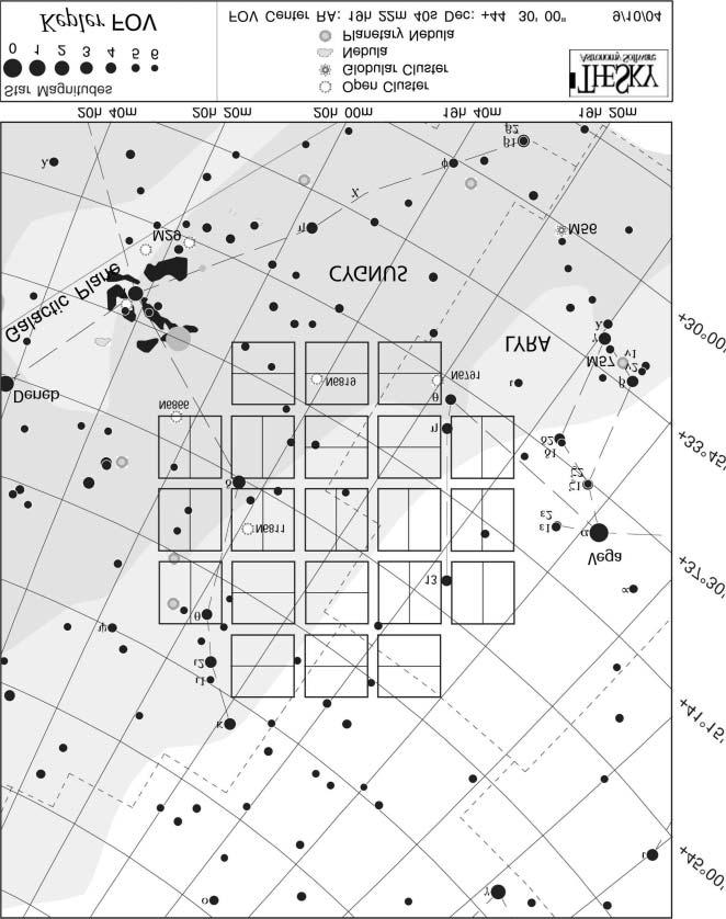 222 Meteor csillagászati évkönyv 2011 10. ábra. A Kepler látómezeje a nyári Tejútban. csillagok mérete körülbelül 4 ívmásodperc.