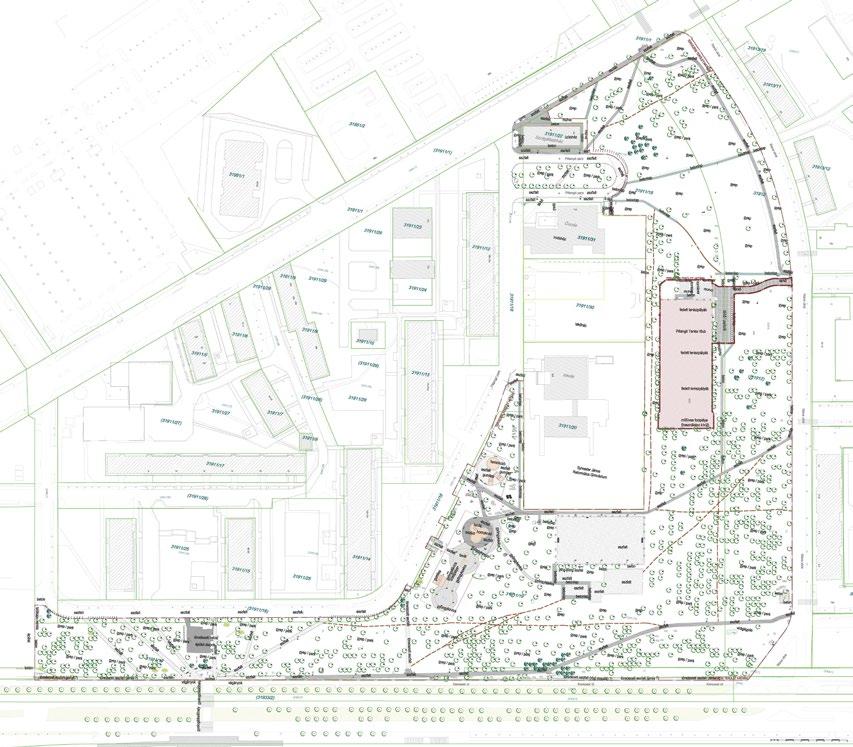 MEGLÉVŐ ÁLLAPOT TERVEZÉSI TERÜLET: 63 981,5 M 2 TENISZPÁLYA+ PARKOLÓ