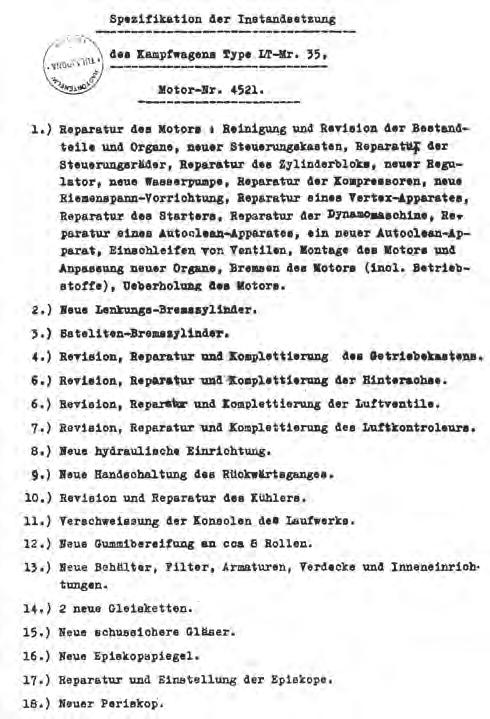 A magyar csapatok kezébe került két zsákmányolt harckocsit Budapestre szállították, a központi gépkocsiszertár Ezredes utcai telepére, ott tárolták őket, részben szétszerelt állapotban.