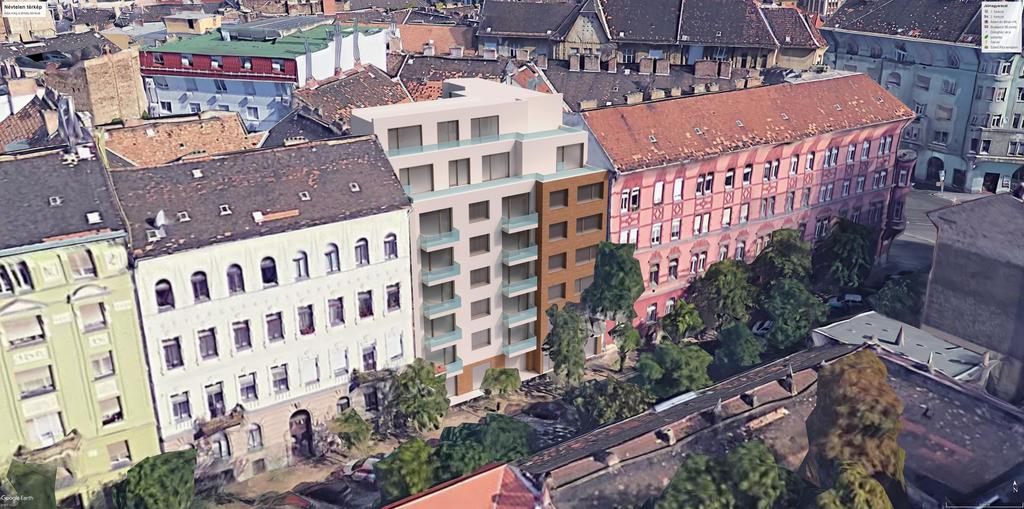 Társasház kialakításának koncepcióterve 1086 Budapest, Bauer Sándor utca 14.