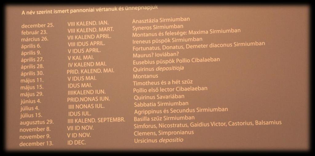 XII. Pannóniai vértanúk és ünnepnapjuk Melyik az a hónap, amely a nevét Junó, római istenről kapta?... amelyet római uralkodóról neveztek el? a)... b).
