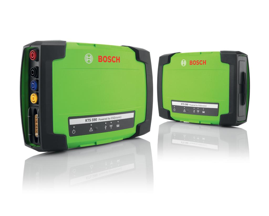 Élvonalbeli Vezérlőegység diagnosztika az optimális hatékonyságért Az új és erős KTS 560 és KTS 590 modulok alapját a Bosch diagnosztikai alkalmazása, az ESI[tronic] 2.0 képezi.
