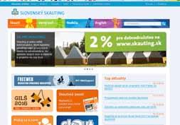 kanálov webstránok, sociálnych sietí a newslettera. www.skauting.